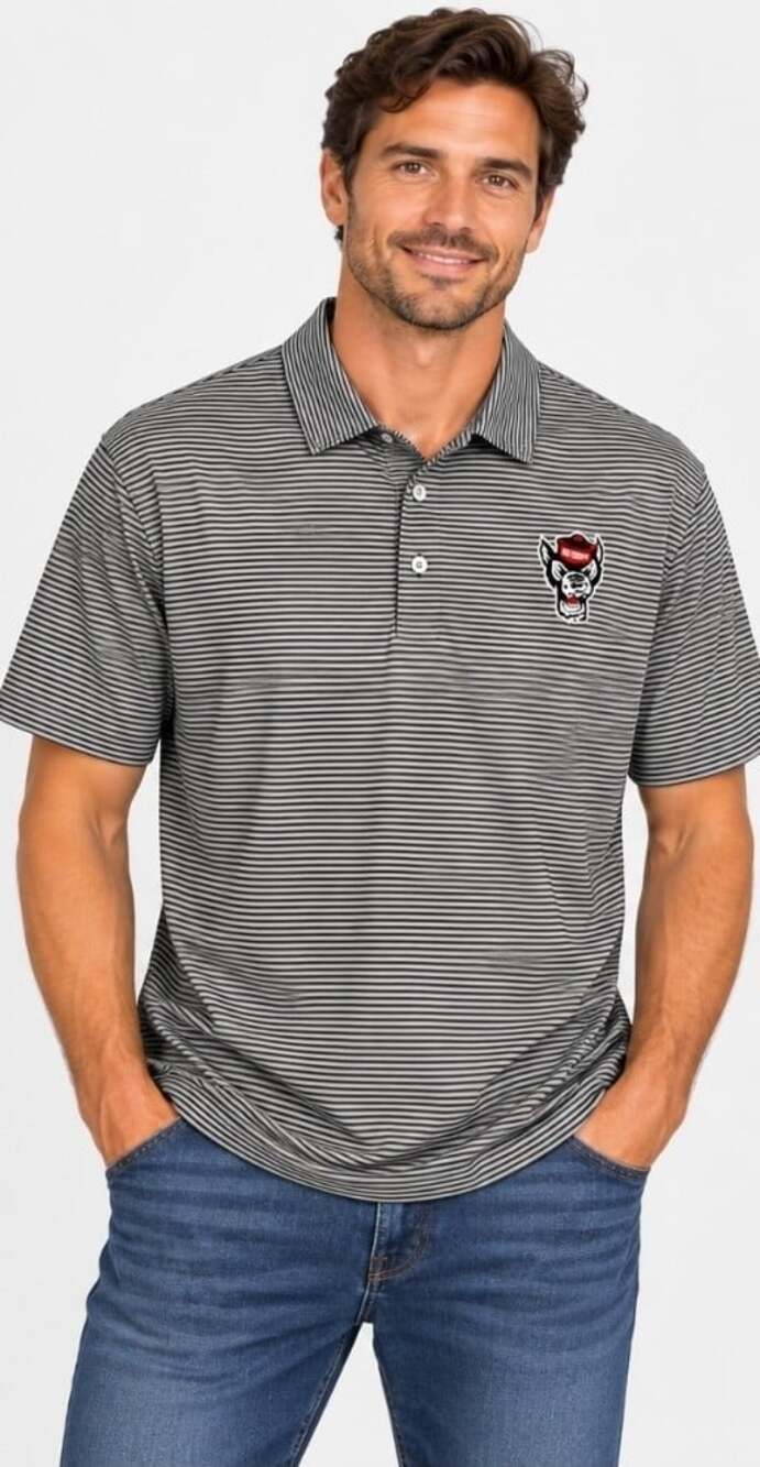 NC State Wolfpack Embroidered Large Polo Shirt Excellent New T110 NCAA Golf Nice
